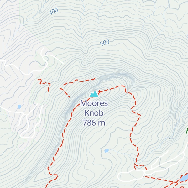 Map of Moores Knob