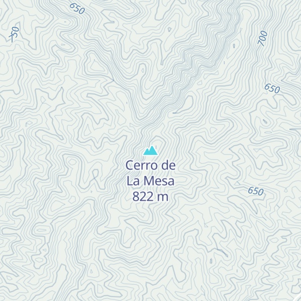 Map of Cerro de La Mesa
