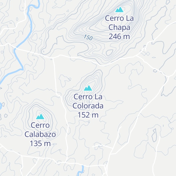 Map of Cerro La Colorada