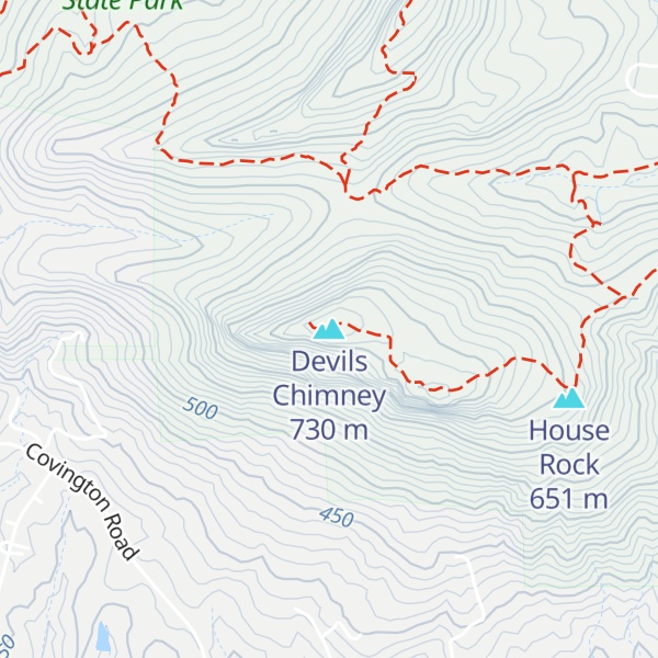 Map of Devils Chimney
