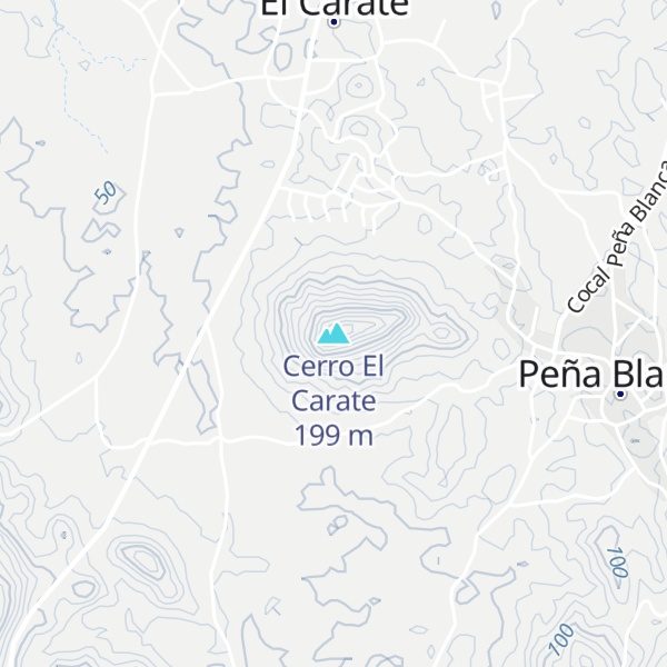 Map of Cerro El Carate