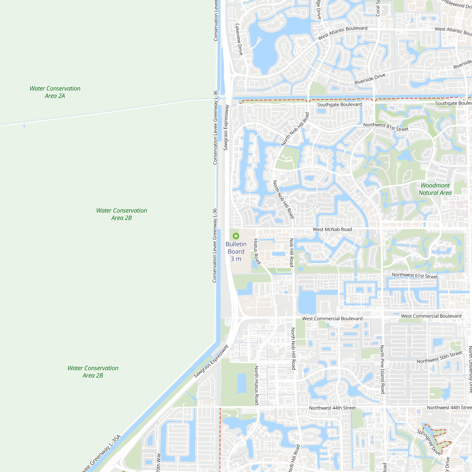 Bulletin Board map