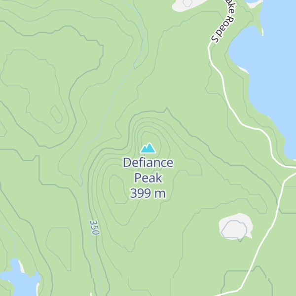 Map of Defiance Peak