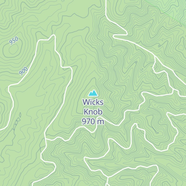 Map of Wicks Knob