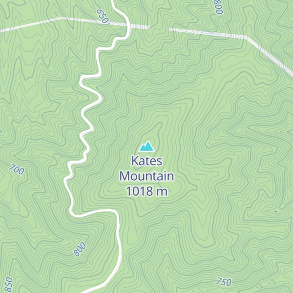 Map of Kates Mountain