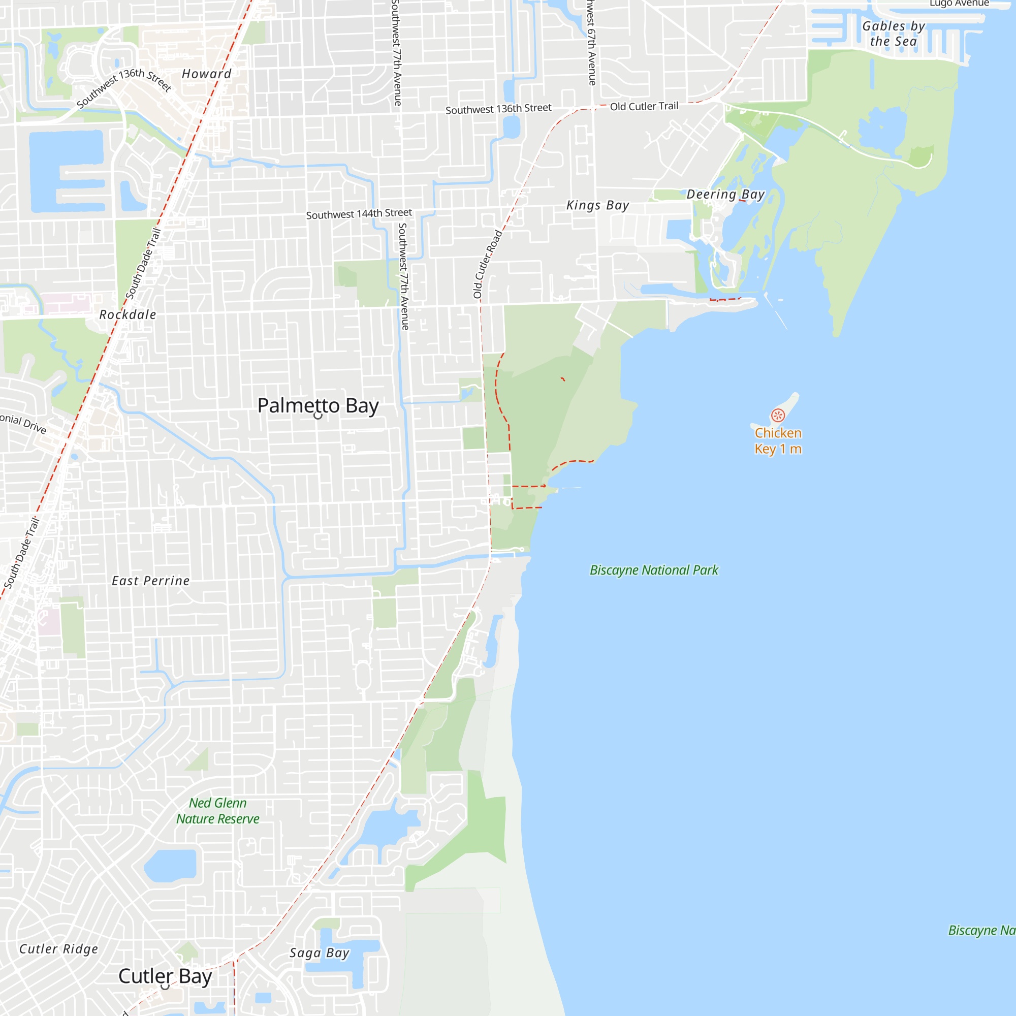 Deering Estate at Cutler Visitor Center map