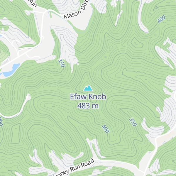 Map of Efaw Knob