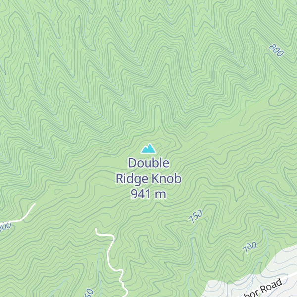 Map of Double Ridge Knob