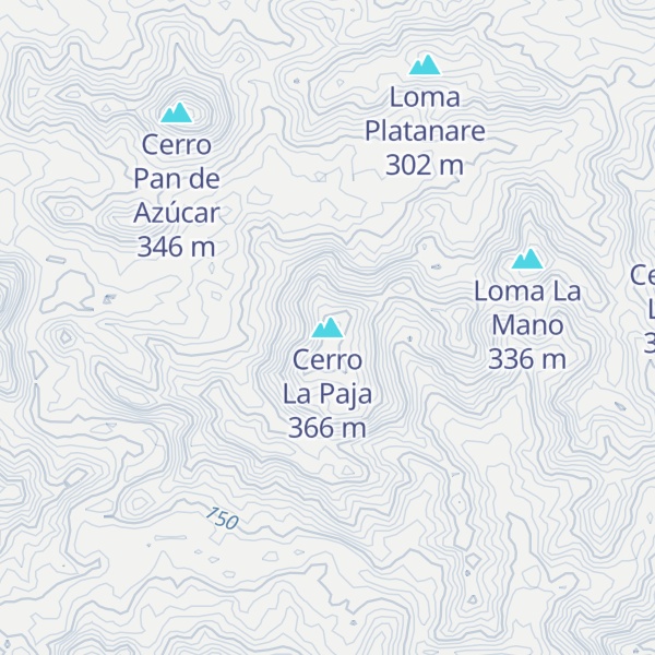 Map of Cerro La Paja