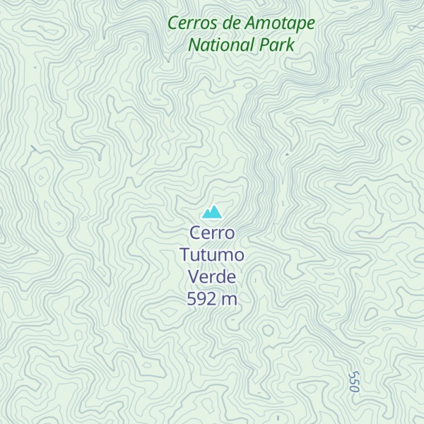 Map of Cerro Tutumo Verde