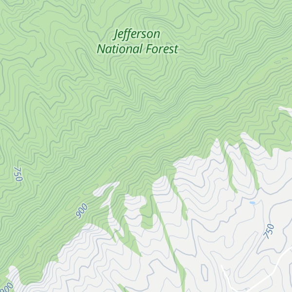 Map of Johns Creek Mountain