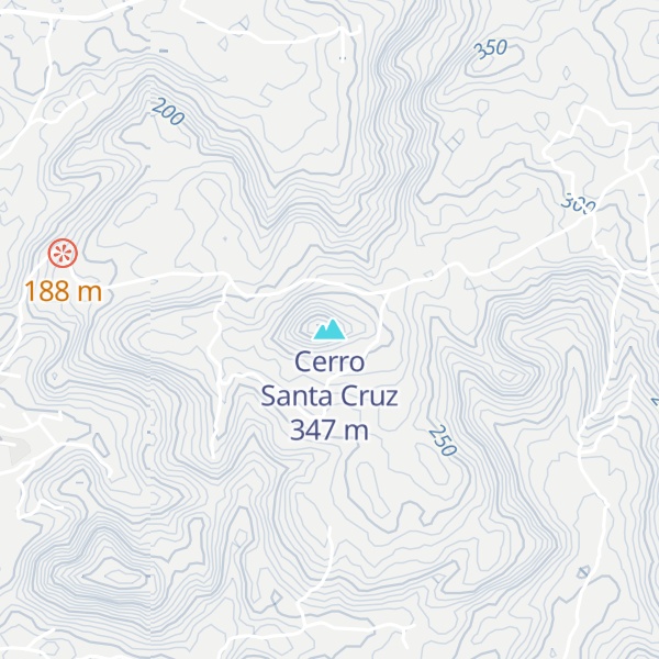 Map of Cerro Santa Cruz