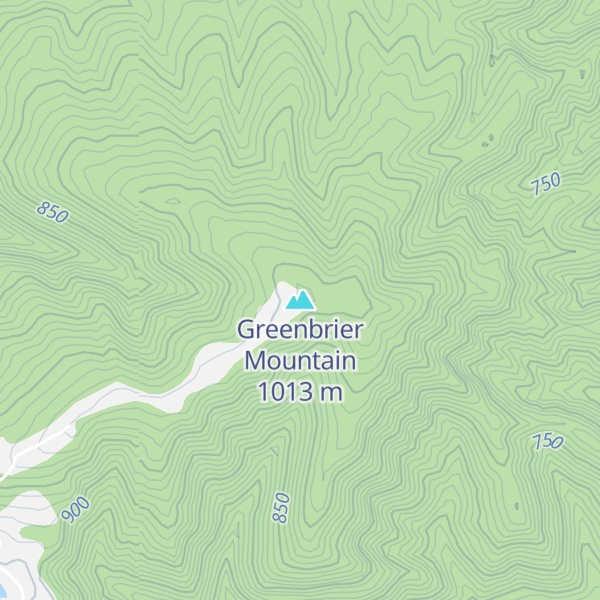 Map of Greenbrier Mountain