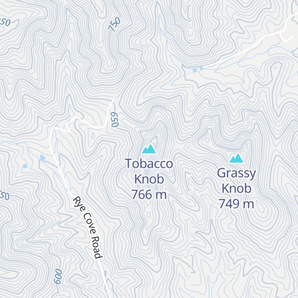Map of Tobacco Knob