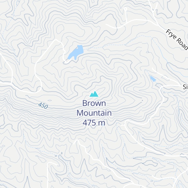 Map of Brown Mountain
