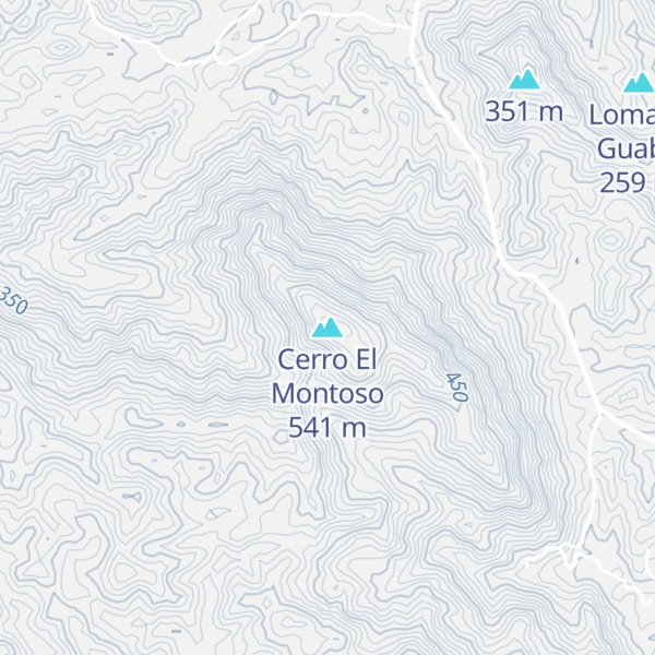 Map of Cerro El Montoso