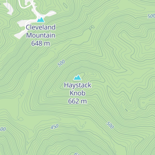 Map of Haystack Knob