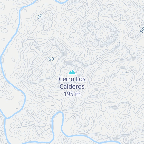 Map of Cerro Los Calderos