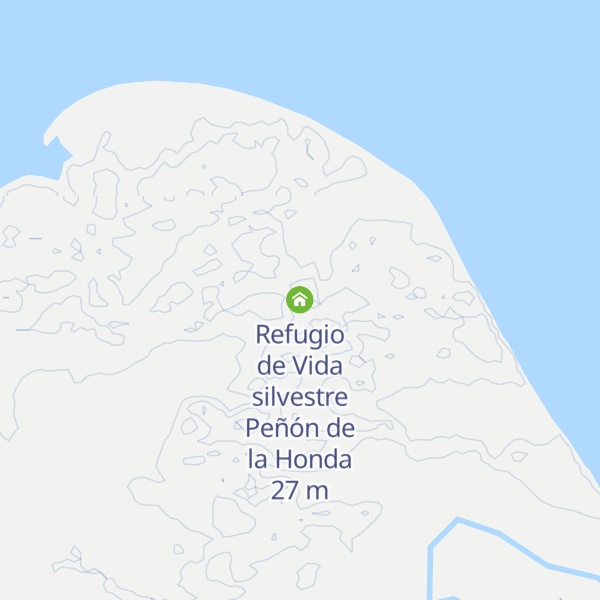 Map of Refugio de Vida silvestre Peñón de la Honda