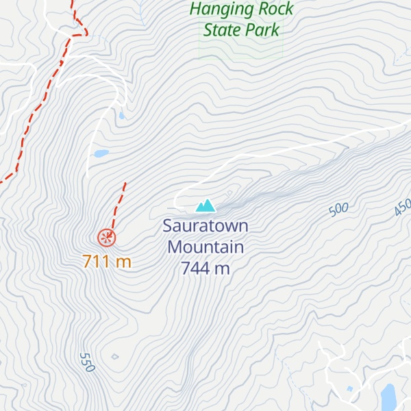 Map of Sauratown Mountain