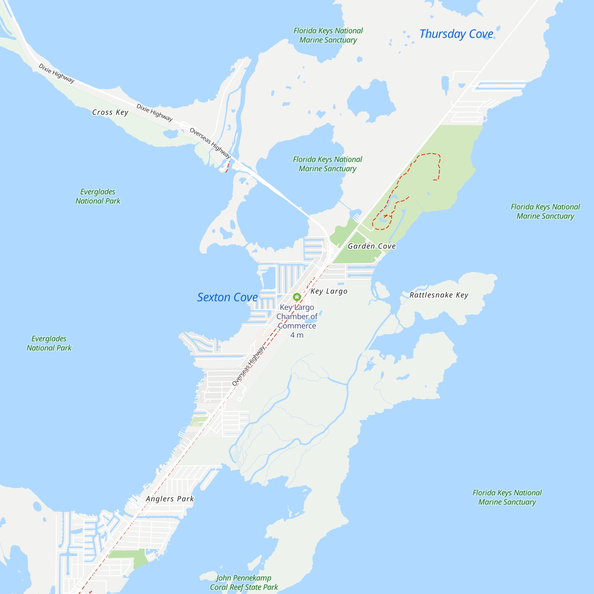 Key Largo Chamber of Commerce map