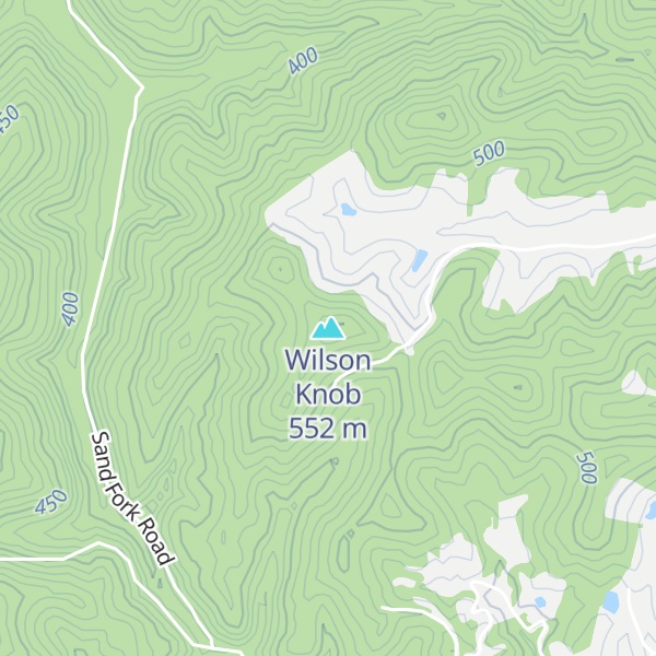 Map of Wilson Knob