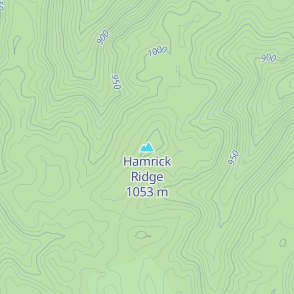 Map of Hamrick Ridge