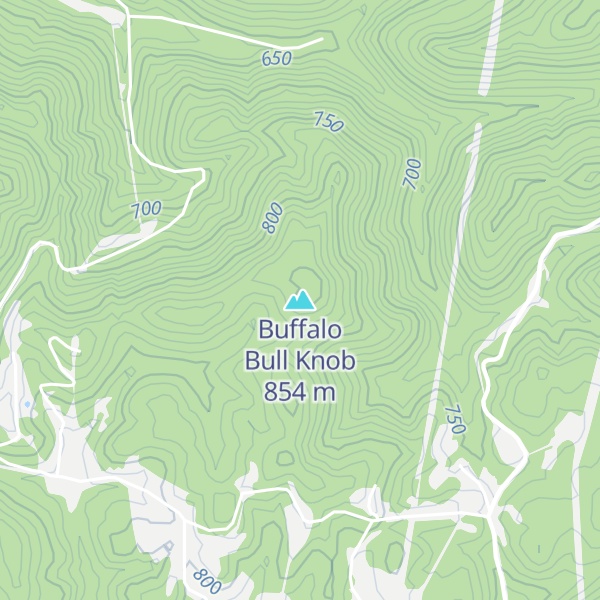 Map of Buffalo Bull Knob