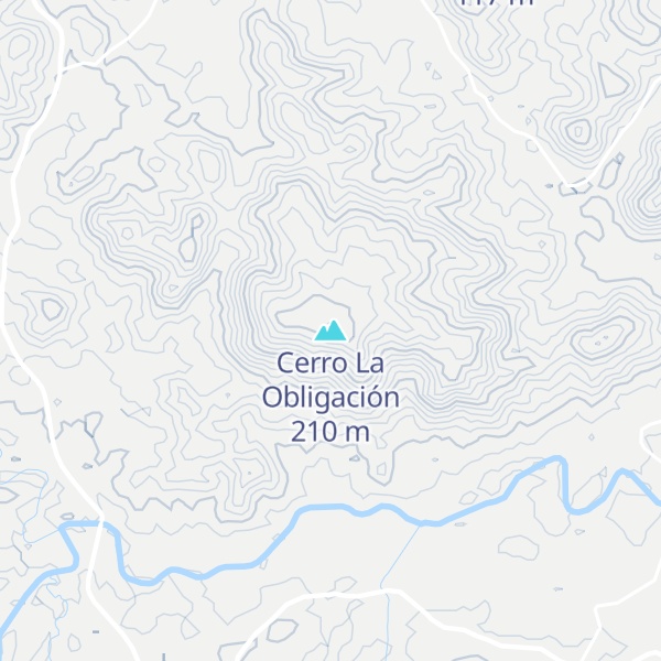 Map of Cerro La Obligación