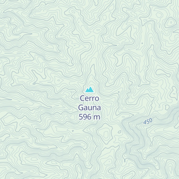Map of Cerro Gauna