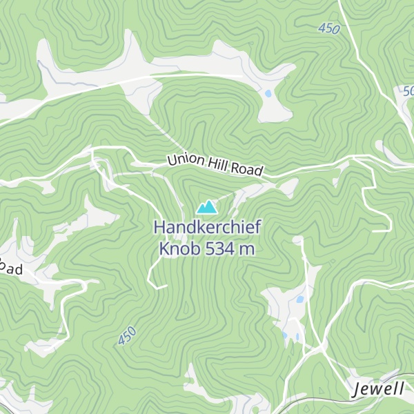 Map of Handkerchief Knob