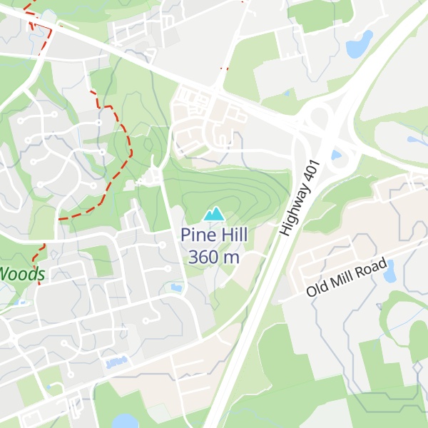 Map of Pine Hill