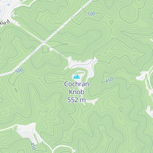 Map of Cochran Knob