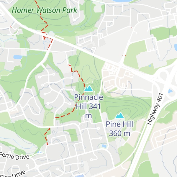 Map of Pinnacle Hill