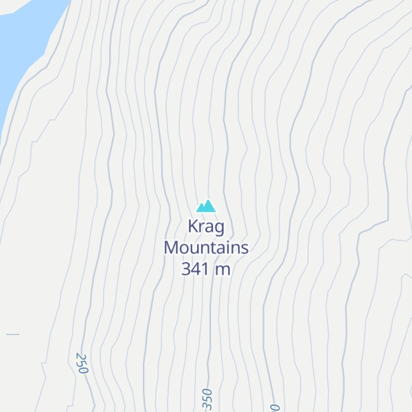 Map of Krag Mountains
