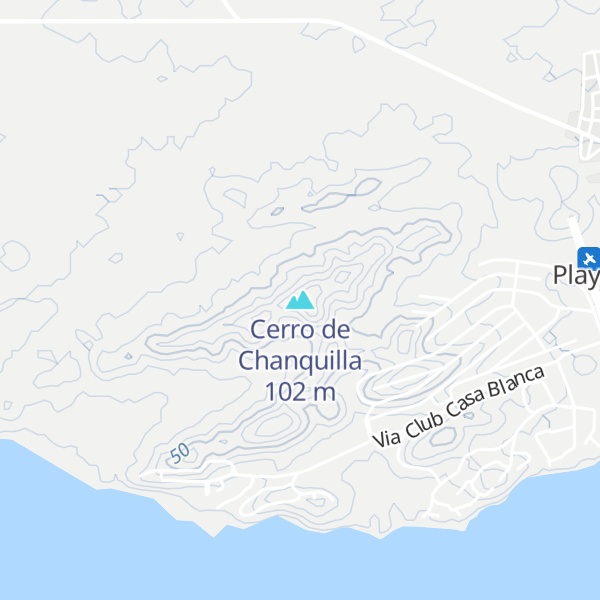 Map of Cerro de Chanquilla