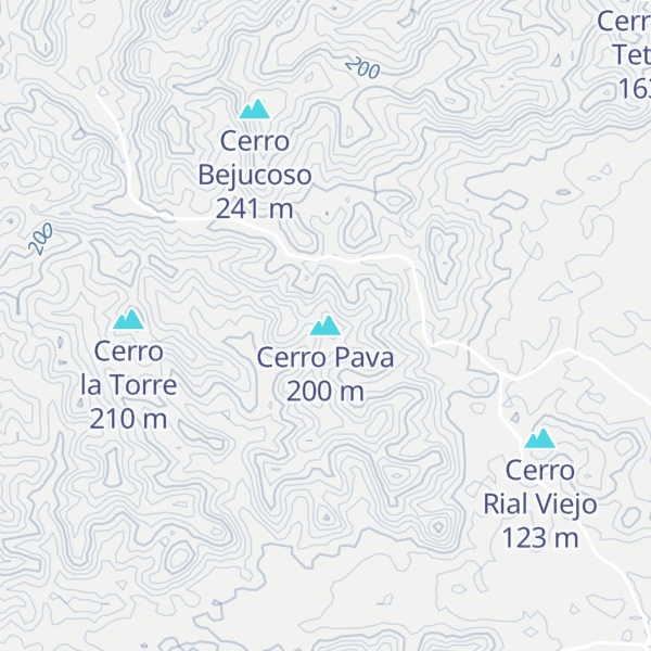 Map of Cerro Pava
