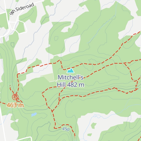 Map of Mitchell's Hill