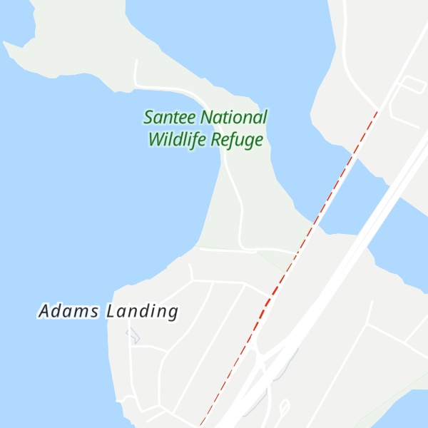 Map of Santee National Wildlife Reduge Visitor Center