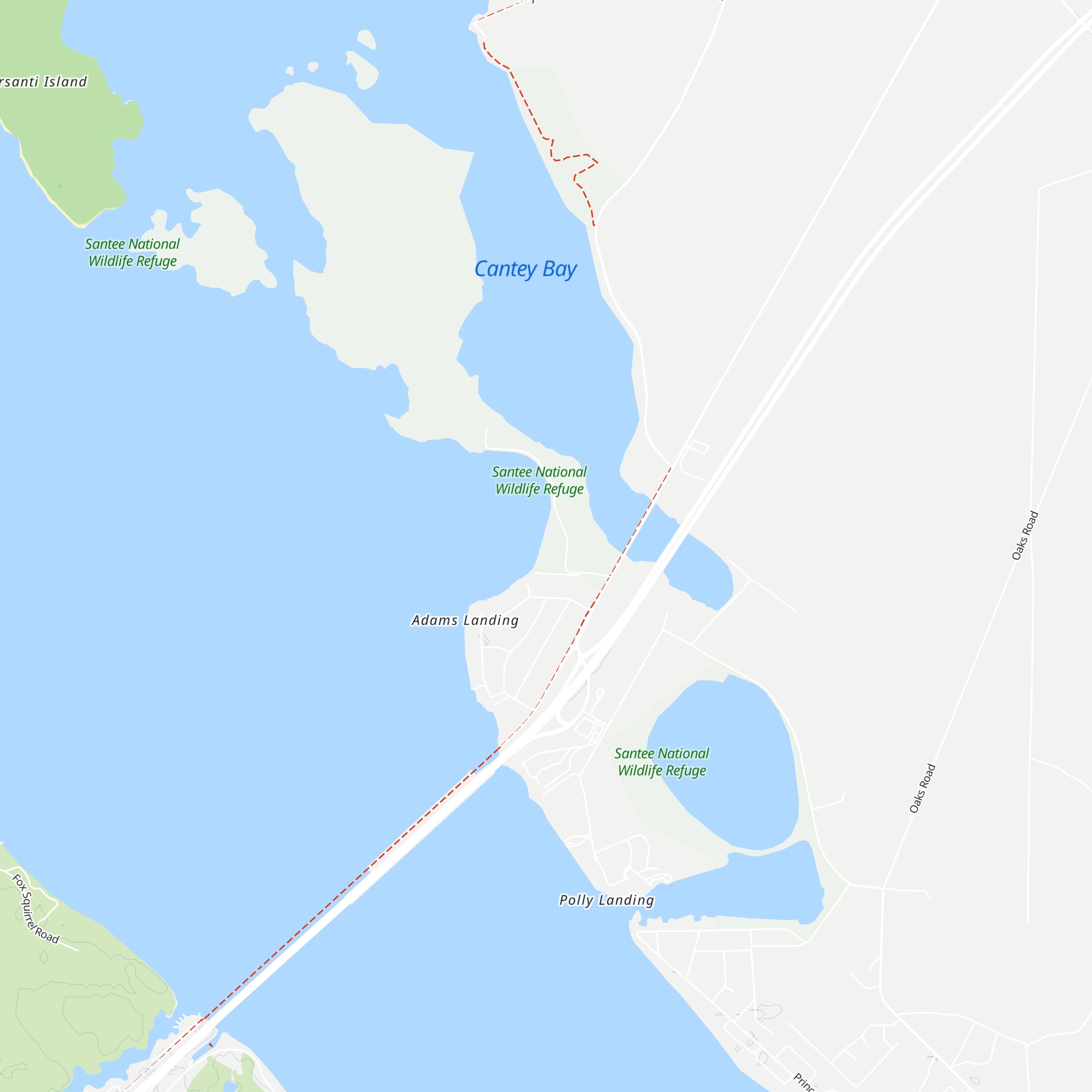 Santee National Wildlife Reduge Visitor Center map