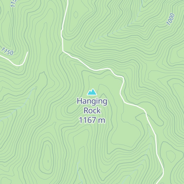 Map of Hanging Rock
