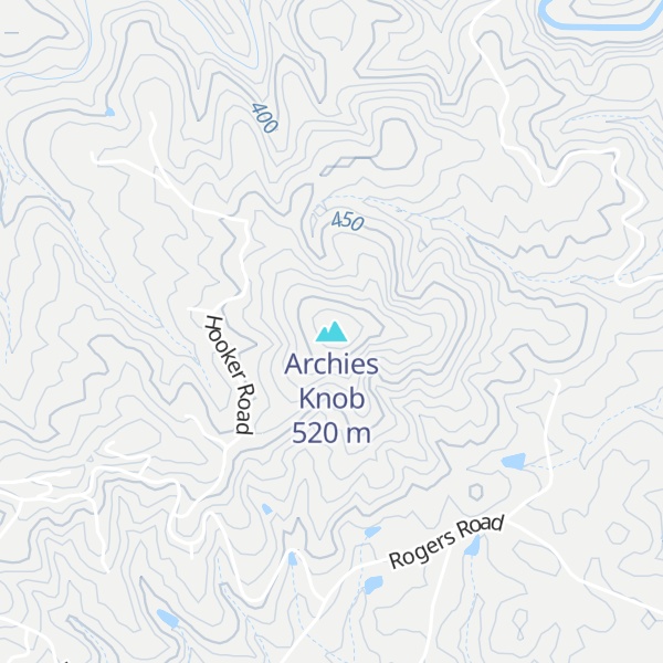 Map of Archies Knob