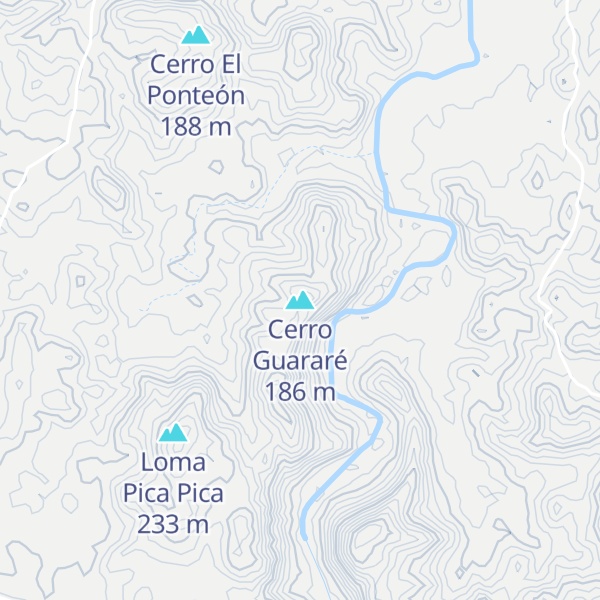 Map of Cerro Guararé
