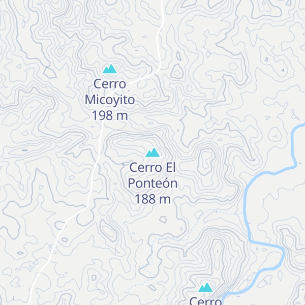 Map of Cerro El Ponteón