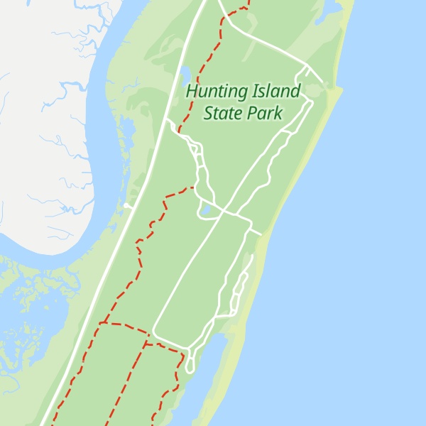 Map of Hunting Island Visitor Center