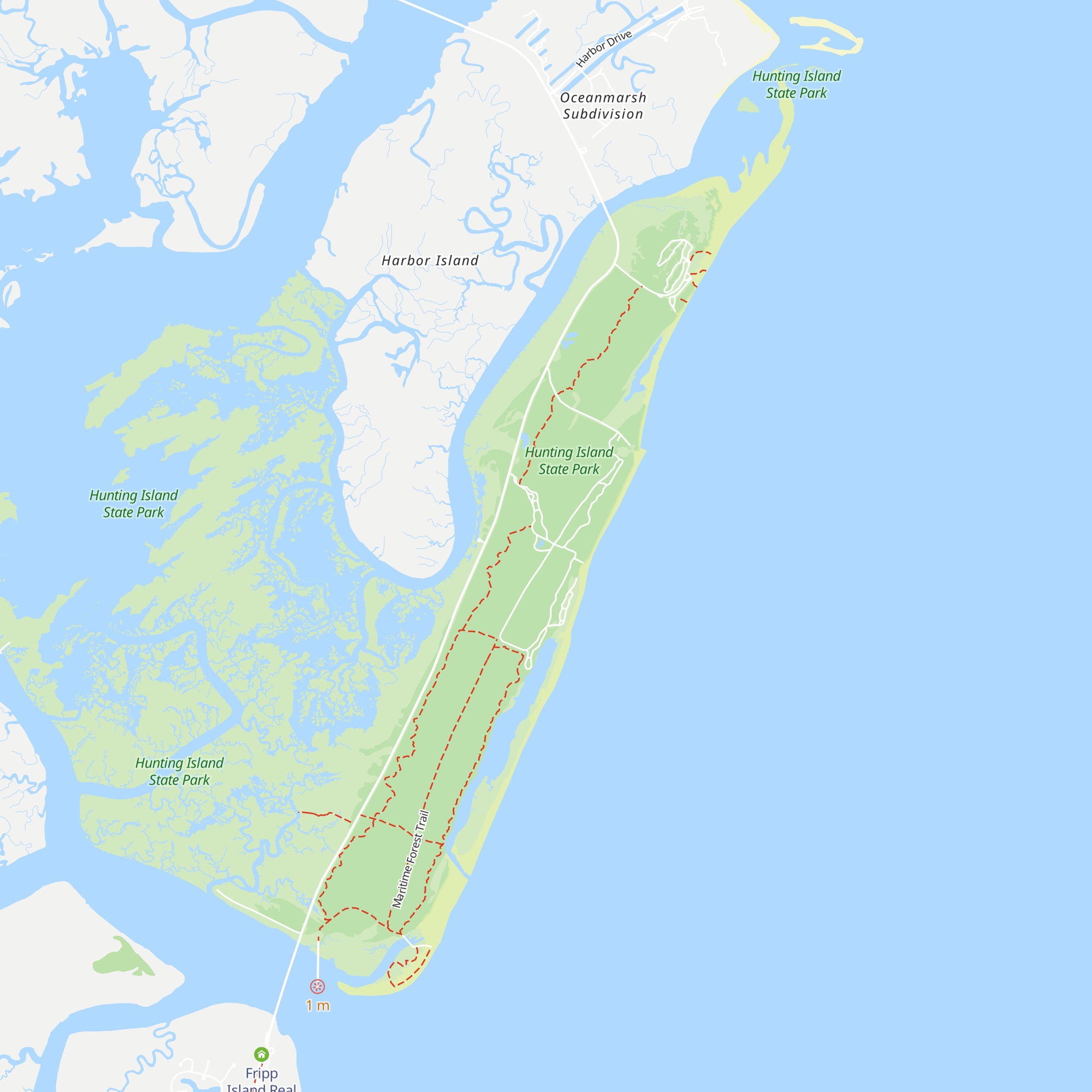 Hunting Island Visitor Center map
