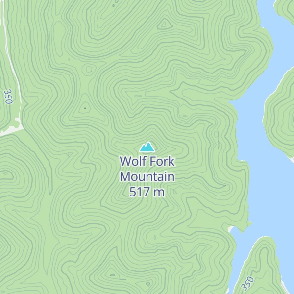 Map of Wolf Fork Mountain