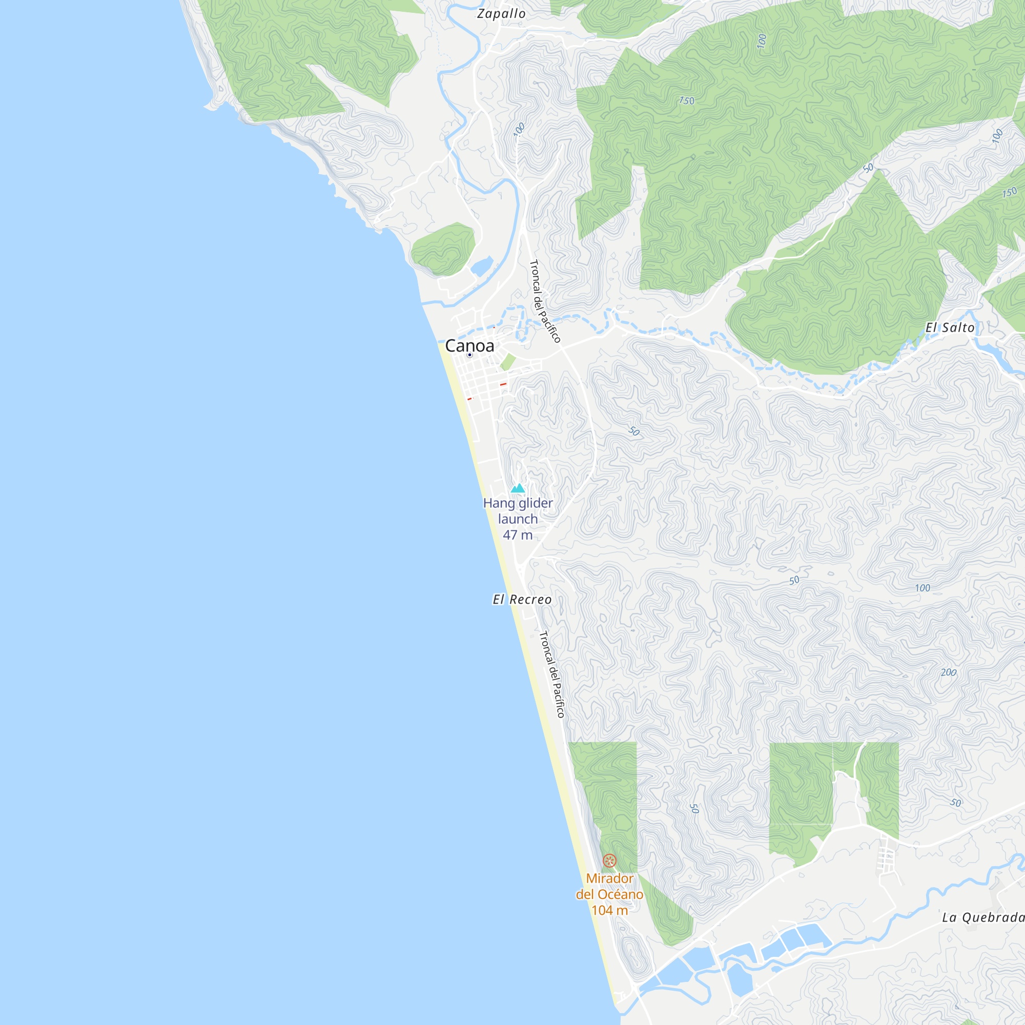 Cabañas Mar y Paz map