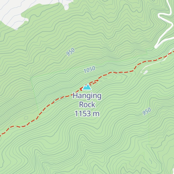 Map of Hanging Rock
