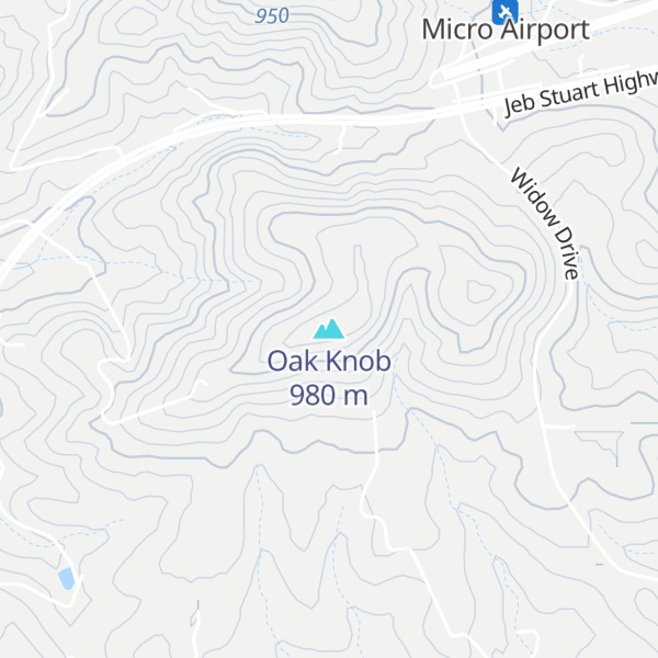 Map of Oak Knob